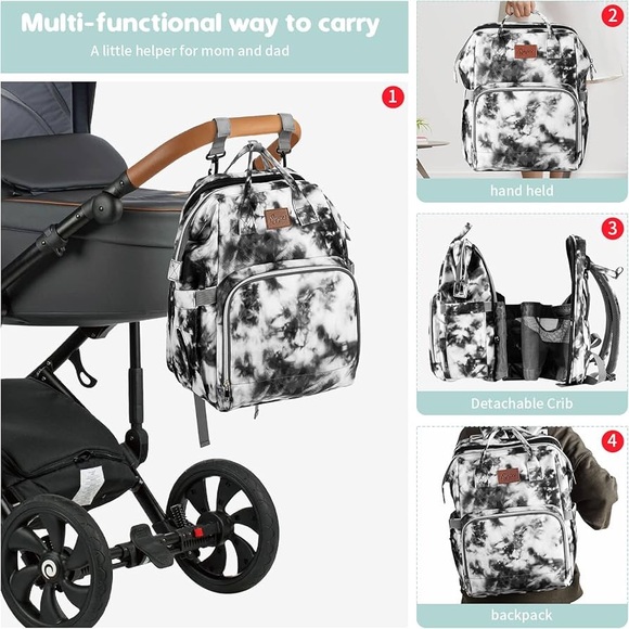 Synpos Tie-Dye Diaper Bag Backpack - Picture 7 of 7